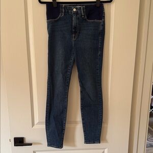 Good American Dark Blue Maternity Jeans